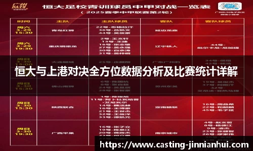 恒大与上港对决全方位数据分析及比赛统计详解